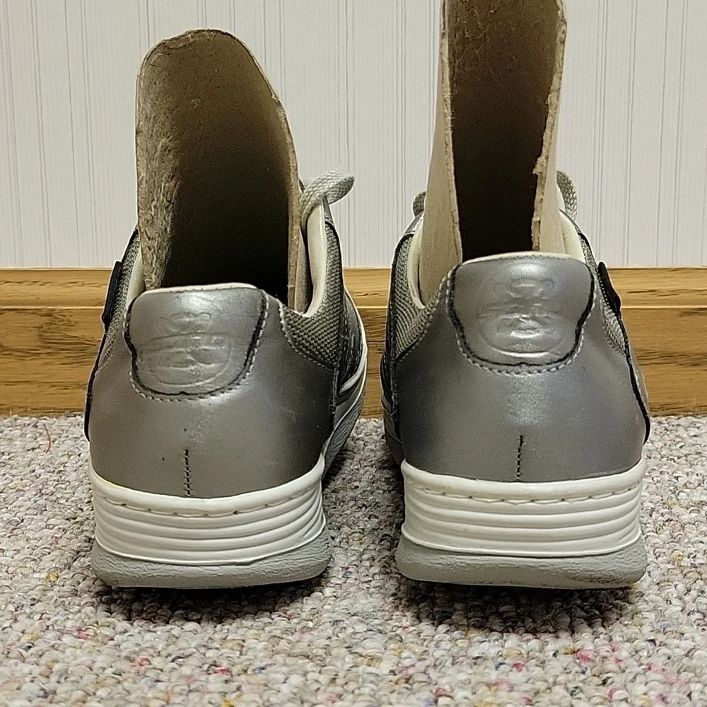 Mephisto Sano Silver Women's Walking Sneakers Sz 6 Leather - Picture 3 of 9